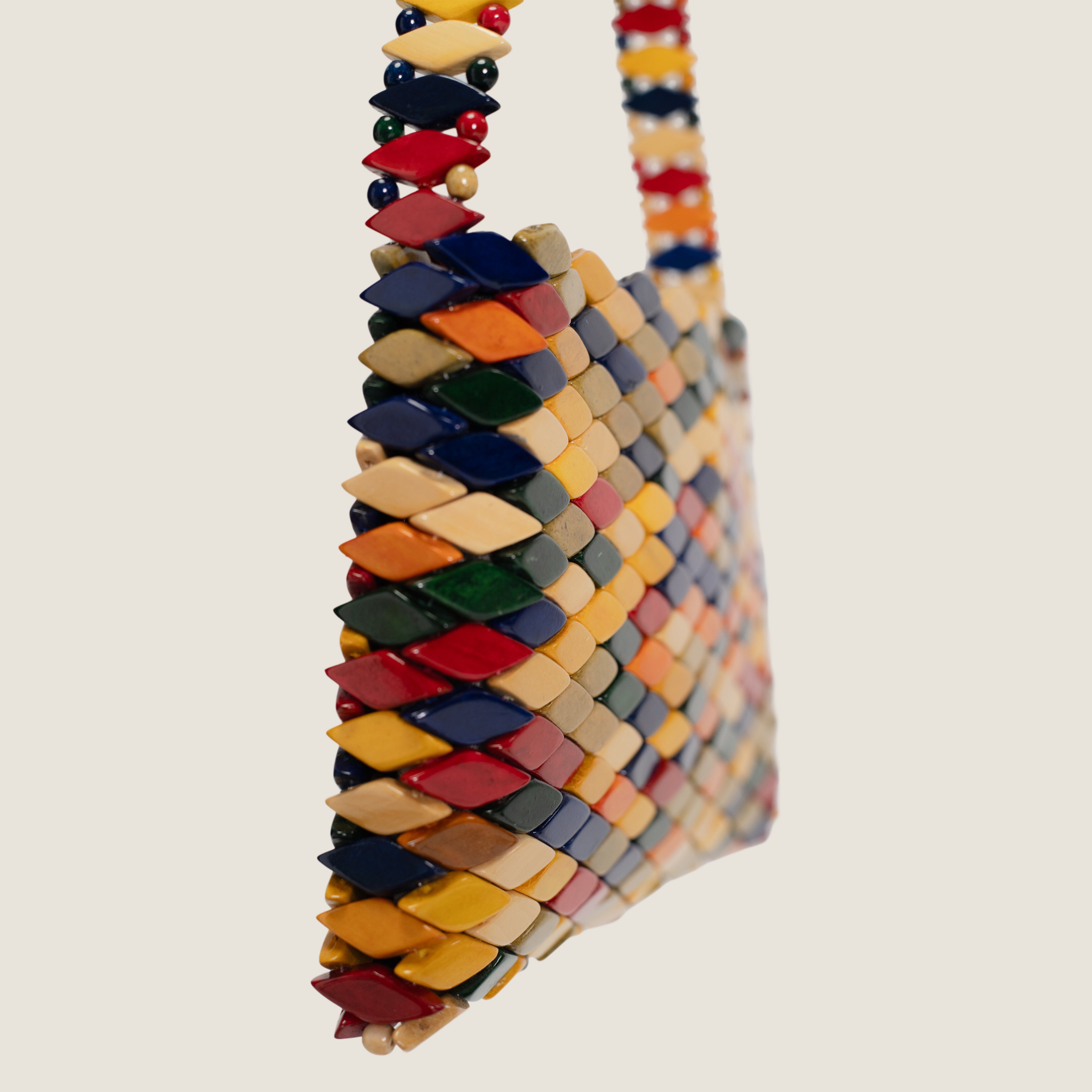 DENGO – Bolso artesanal de madera multicolor